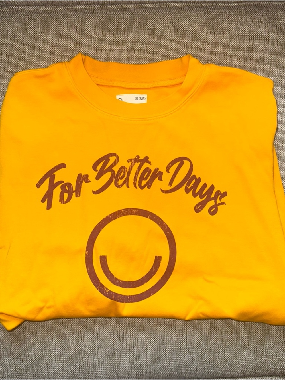For Better Days Yellow Graphic Sweatshirt
